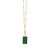 Malachite Geometric Rectangle Necklace in 14K Yellow Gold