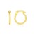 14K Yellow Gold Bead Hinged Hoop Earrings