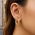 Textured Hinge Tube Hoop Earrings in 14k Two-Tone Gold(2.5x15mm)