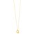 14K Yellow Gold Helium Initial Q Pendant
