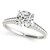 14k White Gold Round Diamond Single Row Engagement Ring With Cathedral Design (1 1/3 cttw)