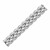 Diamond Cut Gourmette Chain Rhodium Plated Bracelet in Sterling Silver