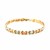 Fancy Satin Heart Line Bracelet in 14k Tri-Color Gold (6.35 mm)