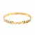 Fancy Satin Heart Line Bracelet in 14k Tri-Color Gold