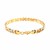 Fancy Satin Heart Line Bracelet in 14k Tri-Color Gold (6.35 mm)