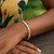 Fancy Satin Heart Line Bracelet in 14k Tri-Color Gold (6.35 mm)