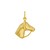 14K Yellow Gold Polished Horse Head Charm Pendant