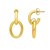 Interlocking Link Earrings in 14K Yellow Gold