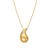 14K Yellow Gold Diamond Raindrop Necklace