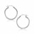 Classic Hoop Earrings in 10k White Gold (2x25mm)