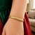 Fancy Dome Diamond Cut Style Childrens Bangle in 14k Yellow Gold (5.50 mm)