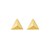 14K Yellow Gold Flat Back Triangle Earrings