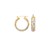10K Two Tone Gold Diamond Cut X Hinged Hoop Earrings (6.00 mm)