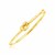 14k Yellow Gold Bangle Bracelet with Polished Knot