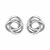 Polished Open Love Knot Earrings in Sterling Silver