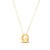 14K Yellow Gold Yours Truly Block Letter Initial Q Necklace