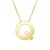14K Yellow Gold Yours Truly Block Letter Initial Q Necklace