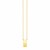 14k Yellow Gold Necklace with Polished Bar Pendant