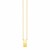 14k Yellow Gold Necklace with Polished Bar Pendant