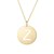 14K Yellow Gold Disc Initial Z Pendant