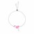 Sterling Silver 9 1/4 inch Adjustable Bracelet with Enameled Flamingo