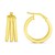 14K Yellow Gold Large Triple Row Hoop Earrings (15.00 mm)