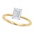 1.50Ct Emerald Lab Grown IGI G/VS1 Diamond Ring in 10K Yellow Gold