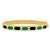 14K Yellow Gold Black And Green Art Deco Hexagon Bangle (6.00 mm)