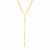 14k Yellow Gold Paperclip Chain Lariat Necklace