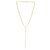 14k Yellow Gold Paperclip Chain Lariat Necklace