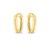 14K Yellow Gold Double Oval Hoop Earrings