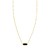 14K Yellow Gold Hexagon Onyx Pendant Necklace