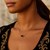 14K Yellow Gold Hexagon Onyx Pendant Necklace
