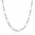 Solid Figaro Chain in 14k White Gold (6.00 mm)