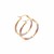 Textured Hoop Earrings in 14k Tri-Color Gold (2x22mm)