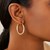 Textured Hoop Earrings in 14k Tri-Color Gold (2x22mm)