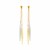 14k Two Tone Gold Polished Narrow Oval Earrings