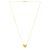 Small Puffed Heart Necklace in 14K Yellow Gold