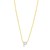 14K Yellow Gold Mini Diamond P Initial Pendant Necklace