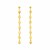 14k Yellow Gold Post Dangle Earrings with Polished Circles