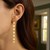 14k Yellow Gold Post Dangle Earrings with Polished Circles
