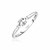 Sterling Silver Ring with Light Blue Cubic Zirconia