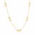 14k Yellow Gold Double Ring and Cable Chain Necklace