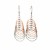 Textured Earrings with Cascading Hoops in Rose Tone Sterling Silver