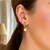 14K Yellow Gold Diamond Disc Charm Hoop Earrings