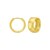 14K Yellow Gold Checkerboard Patterned Hoop Earrings