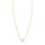 14K Yellow Gold White Topaz Heart Necklace (1.50 mm)