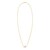 14K Yellow Gold White Topaz Heart Necklace (1.50 mm)