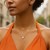 14K Yellow Gold White Topaz Heart Necklace (1.50 mm)