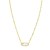 14K Yellow Gold Hexagon Mother Of Pearl Pendant Necklace
